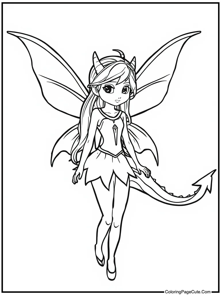 Sprite with a friendly dragon