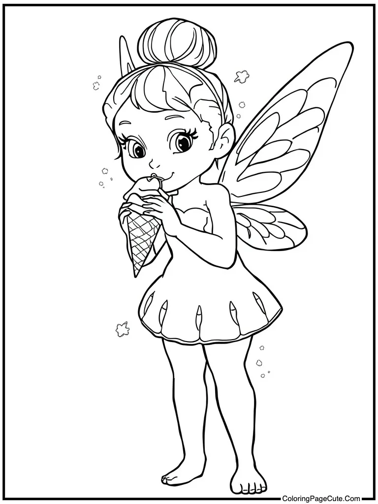 Sprite eating ice cream