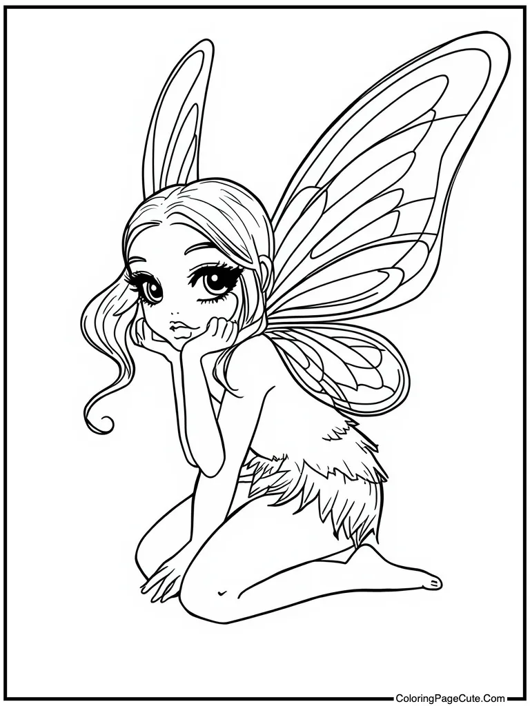 Magical creature with long eyelashes