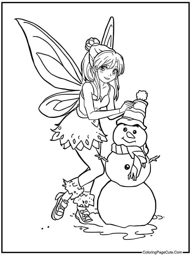 Sprite with a snowman