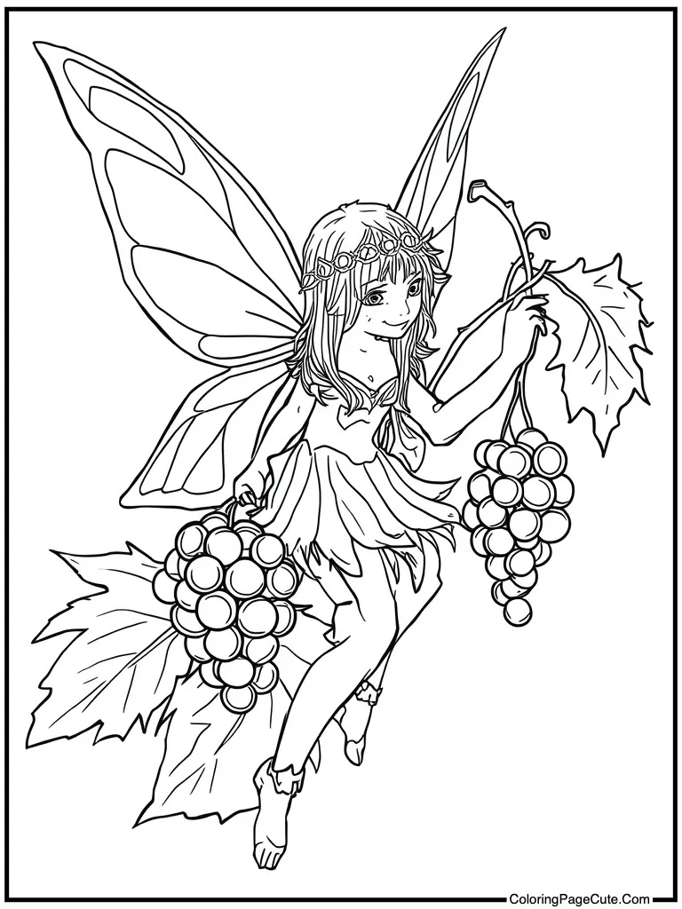 Magical creature with grapes