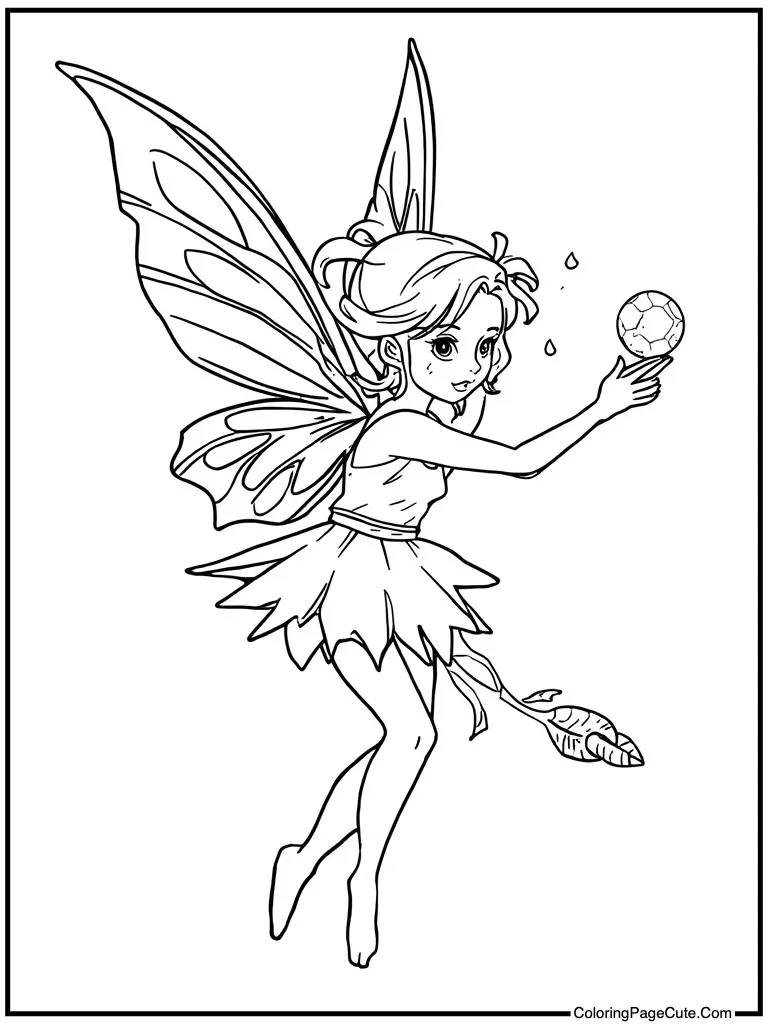 Tiny being playing ball