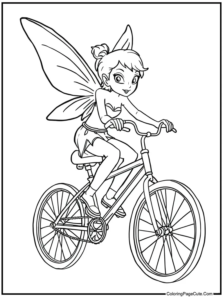 Sprite riding a bicycle