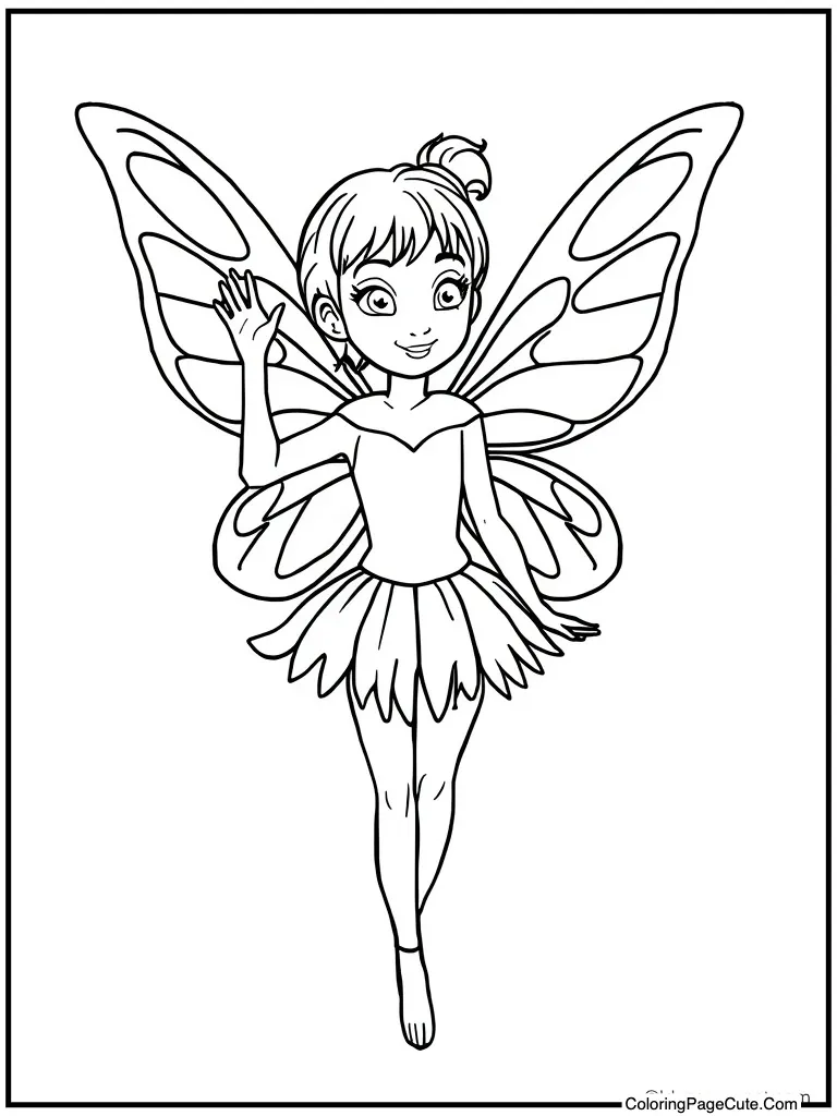 Tiny being waving goodbye