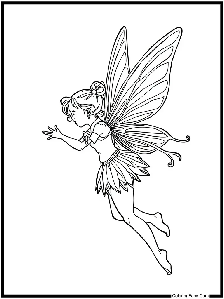 Sprite resting on a flower