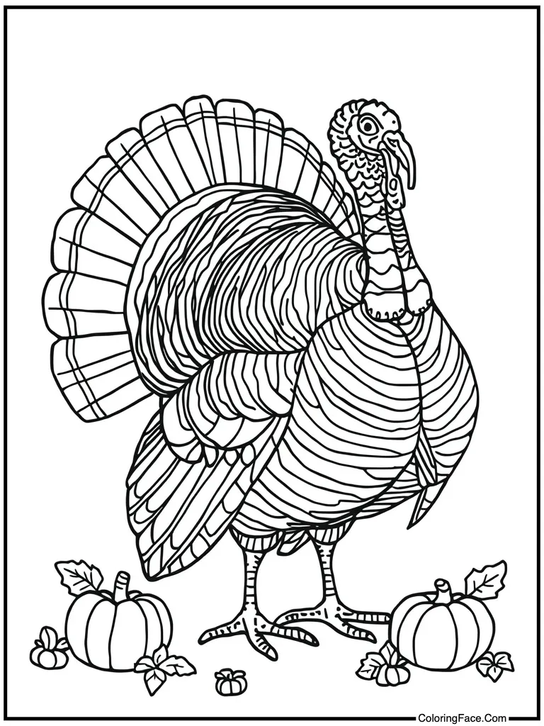 Thanksgiving turkey standing tall