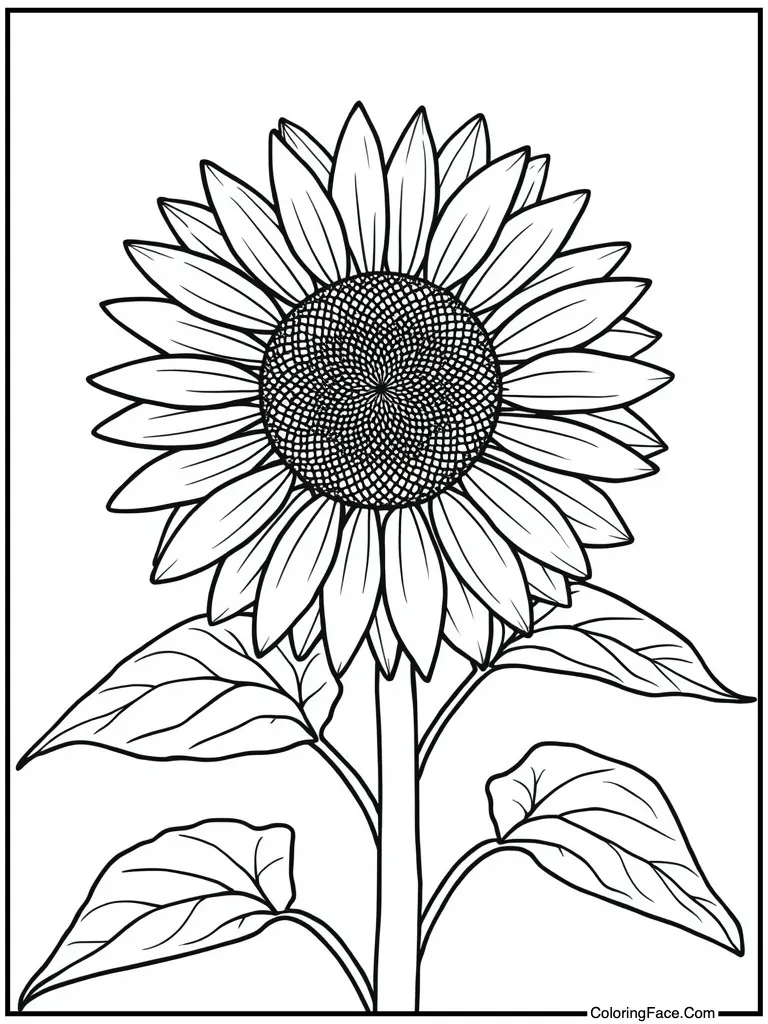 Sunflower blooming in garden