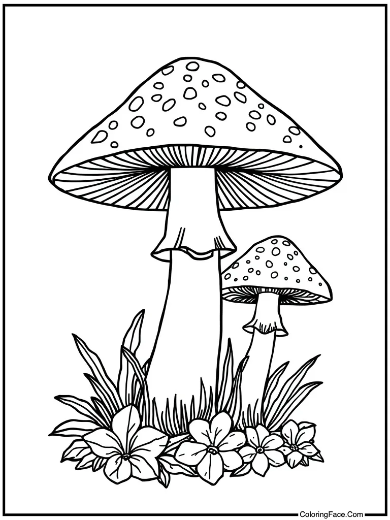 Mushroom growing in forest