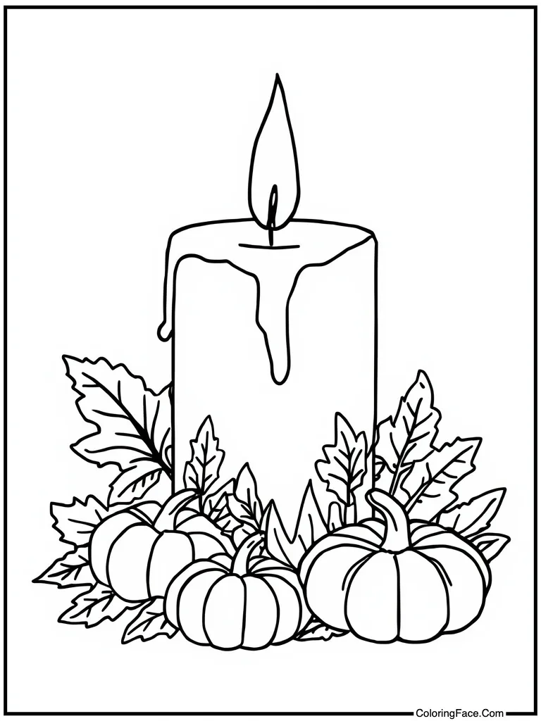 Candle burning warm light