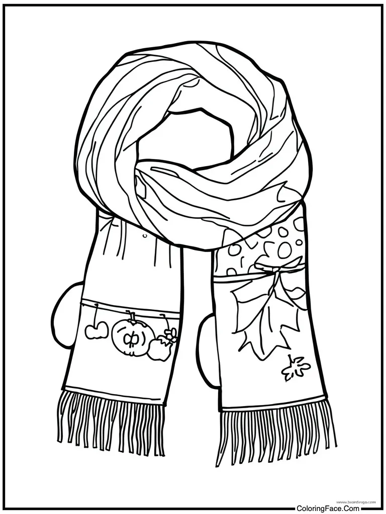 Warm scarf and mittens