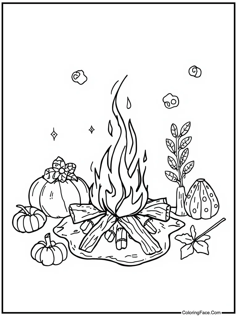 Roasting marshmallows on fire