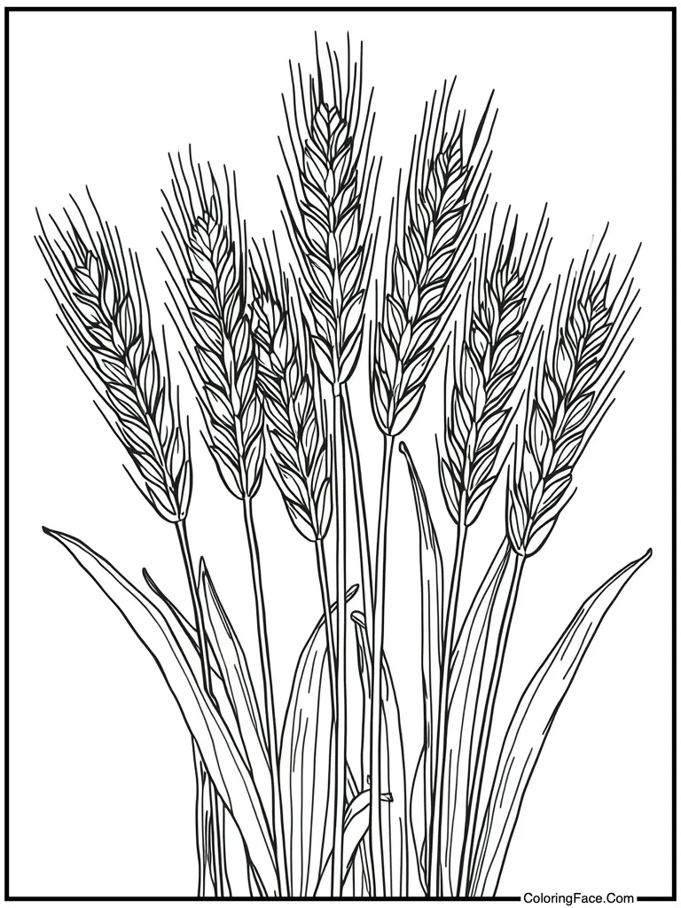 Wheat stalks tied together