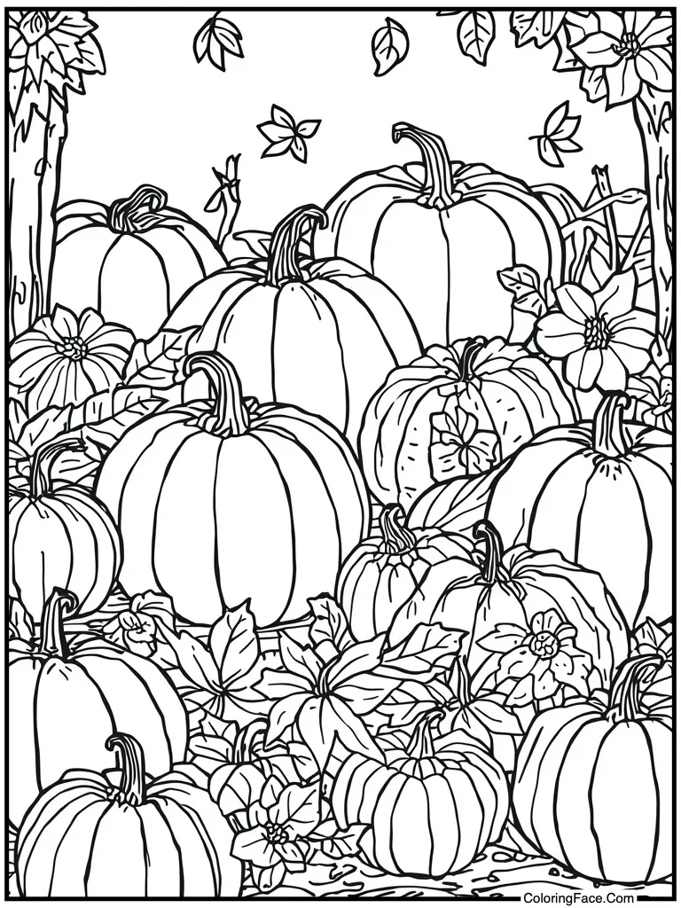 Pumpkin patch harvest time