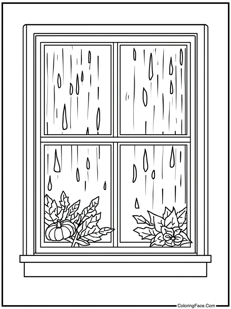 Rain dropping on window