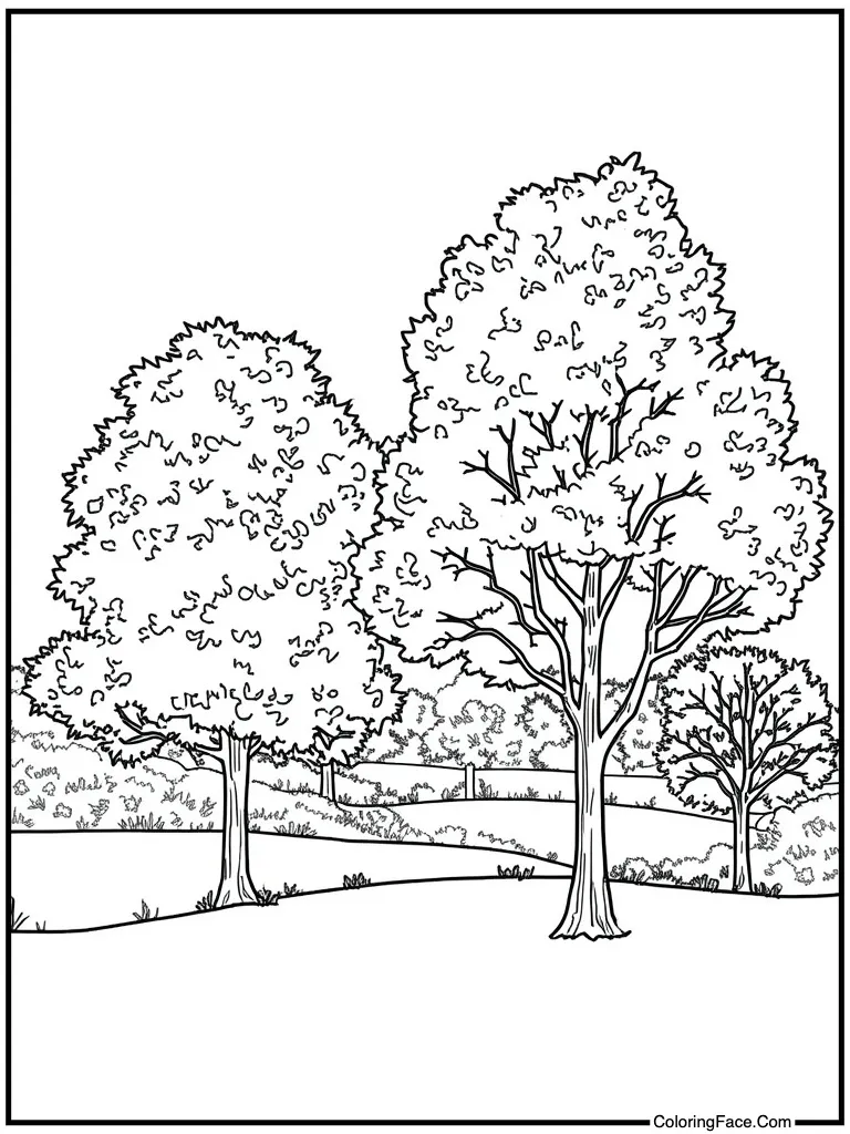 Trees changing nice colors