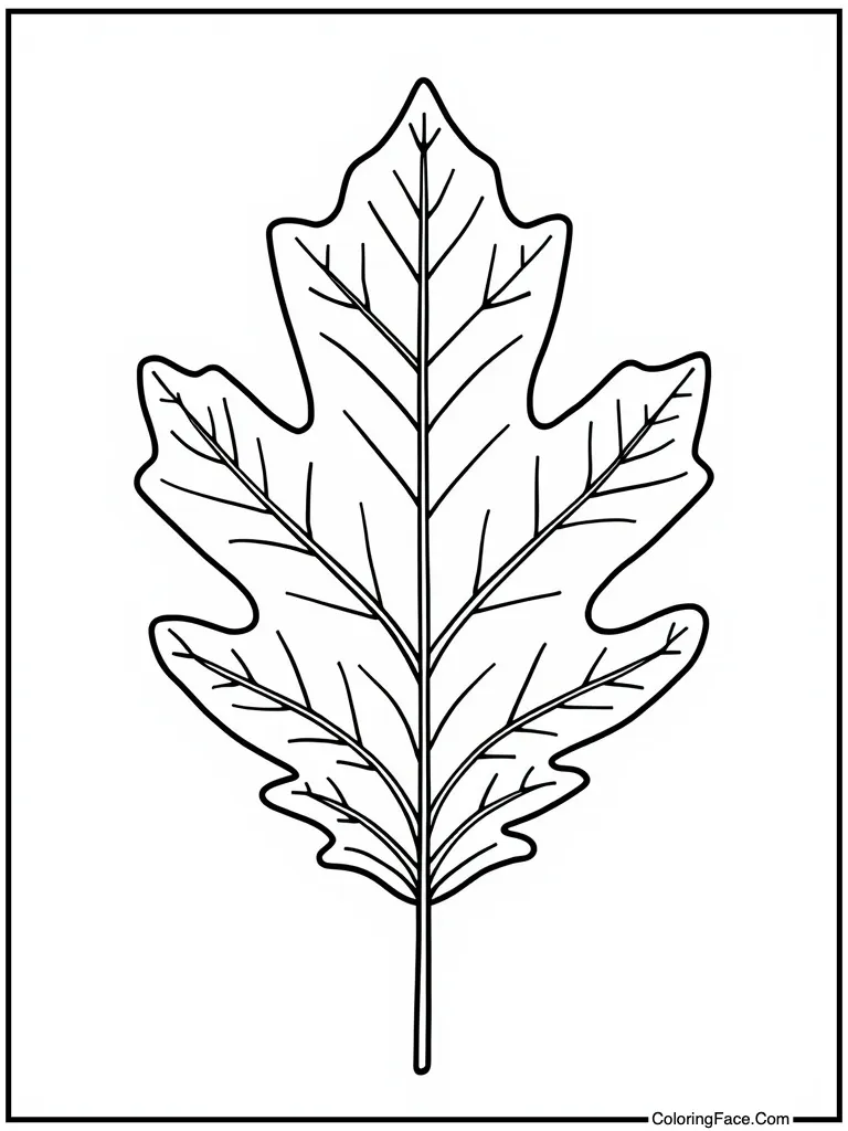 Oak leaf brown shape