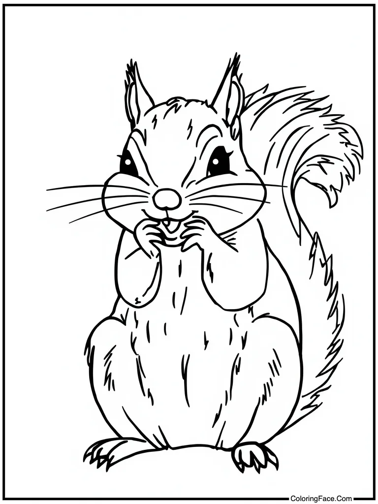 Chipmunk stuffing his cheeks