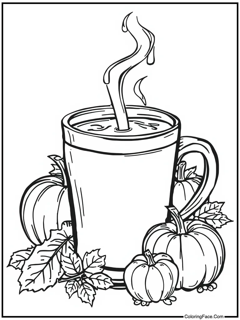 Drinking hot apple cider