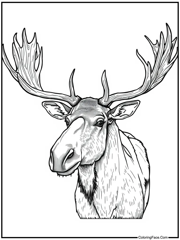 Moose with big antlers