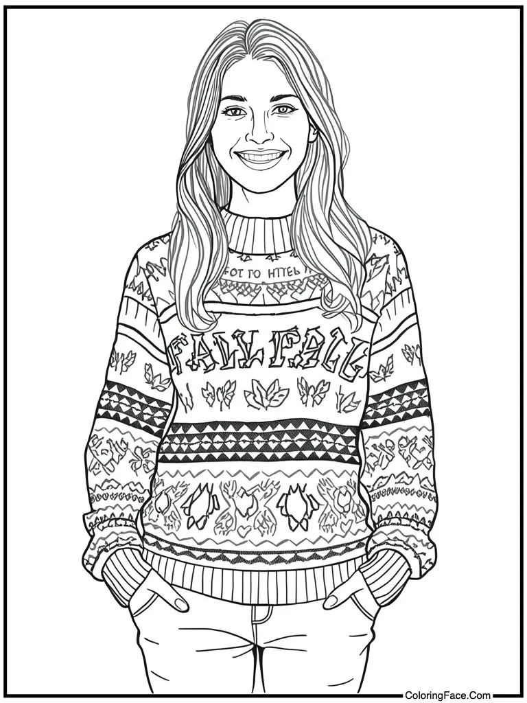 Wearing cozy wool sweater