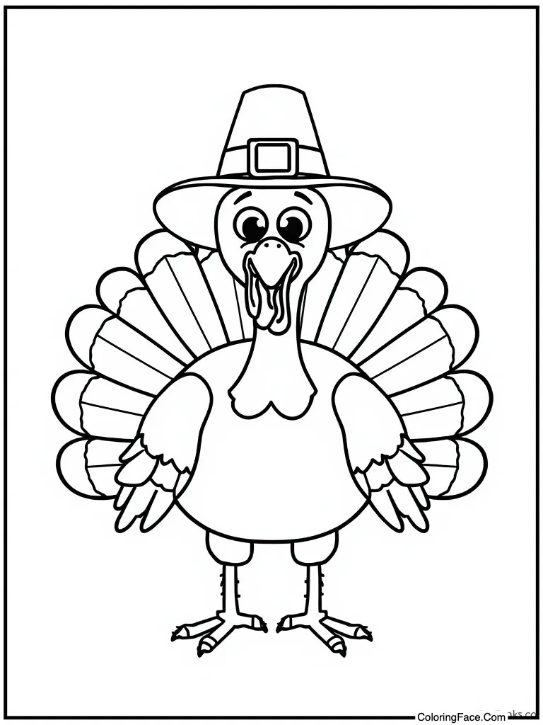 Funny turkey wearing hat