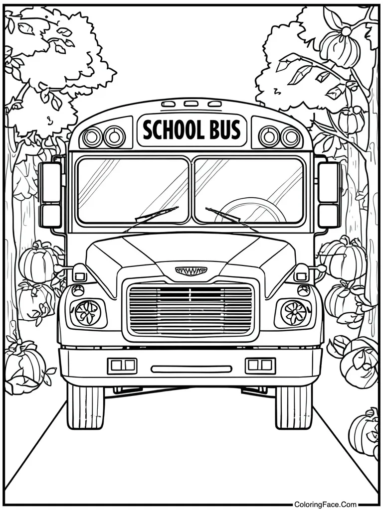 School bus driving by