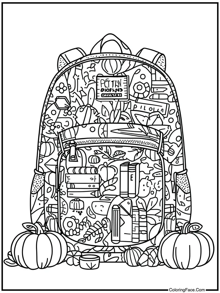 Backpack full of books