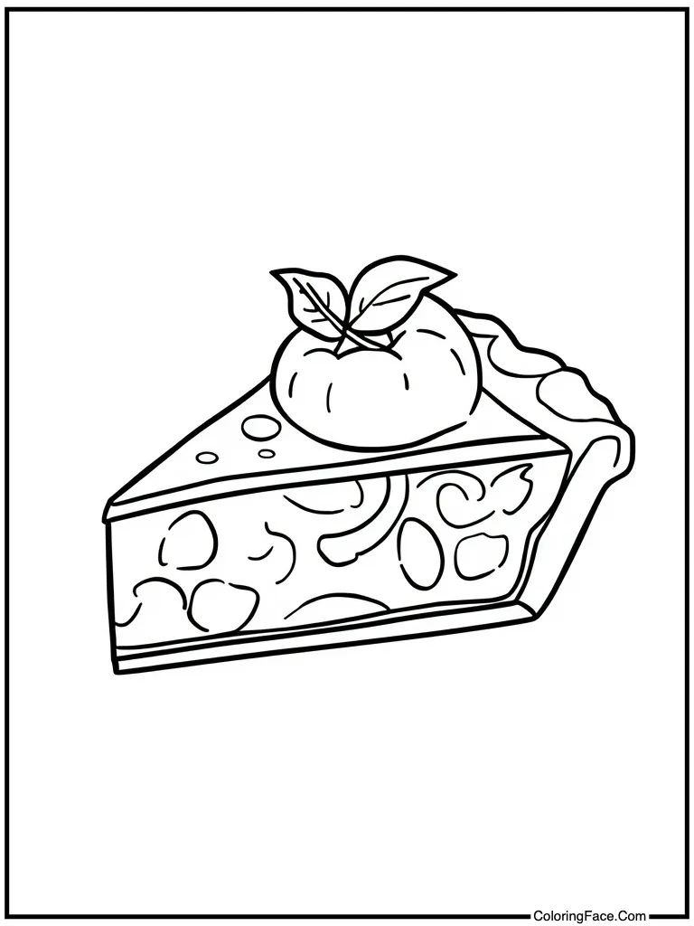 Apple pie slice plate