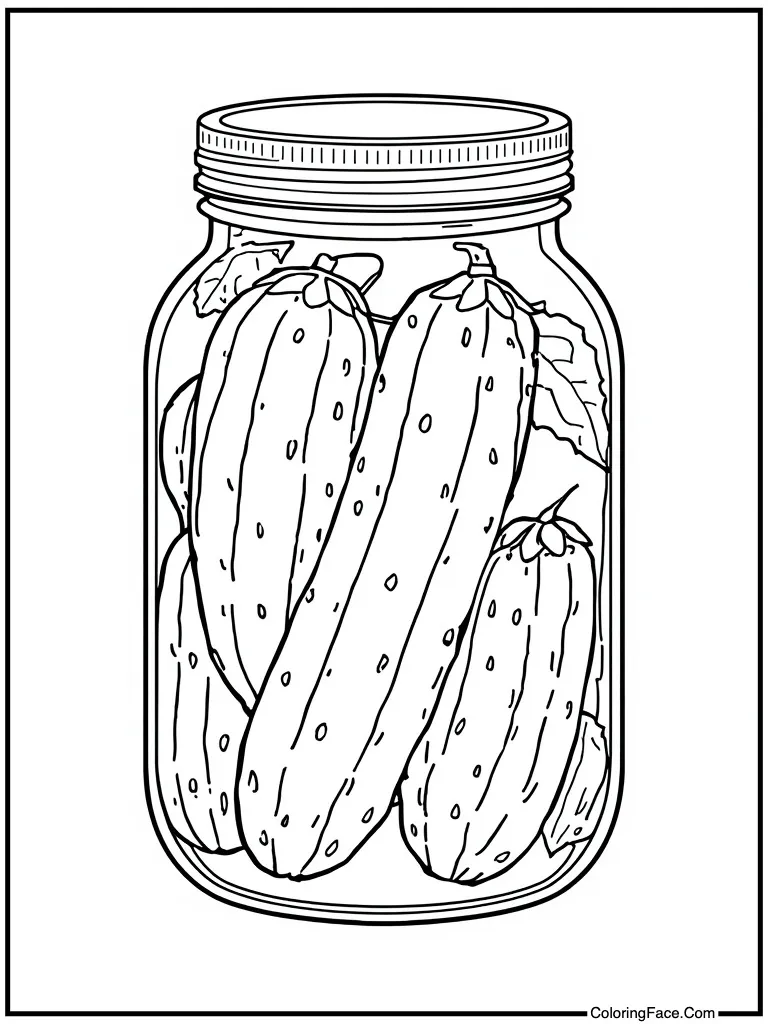 Pickles in glass jar