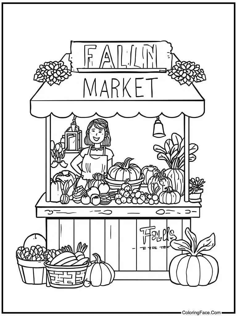 Farmer market vegetable stand