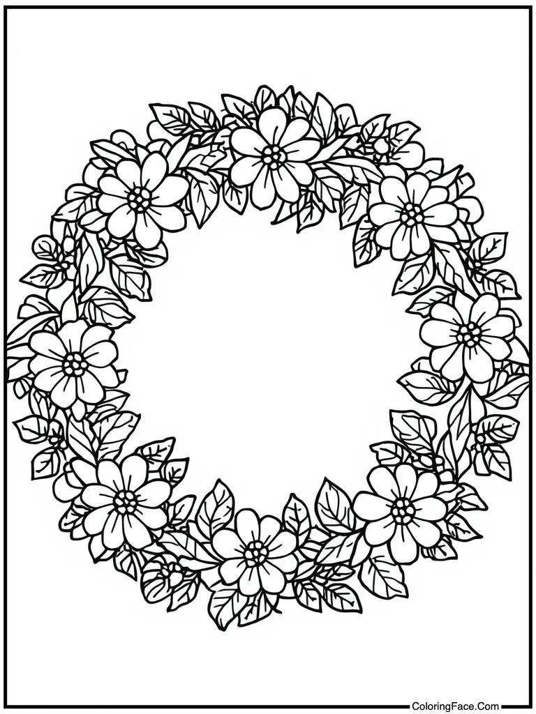 Wreath on front door