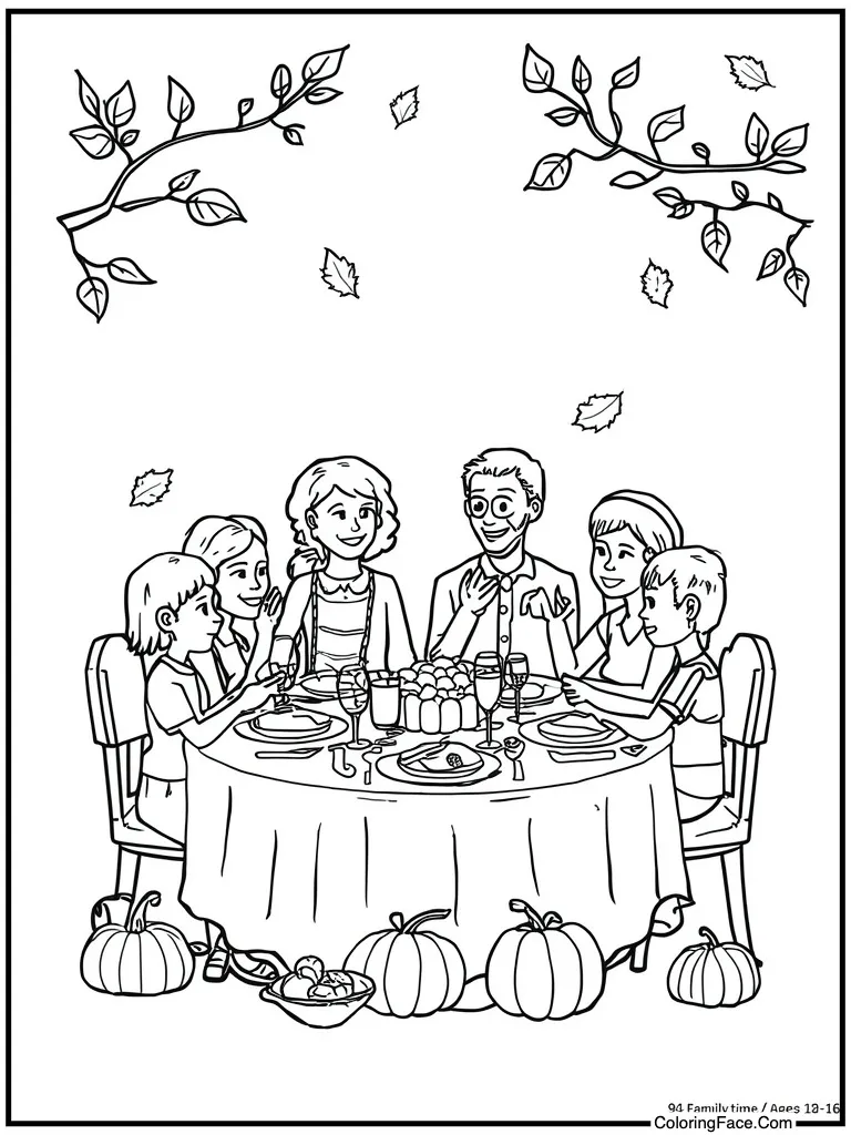 Family gathering dinner time