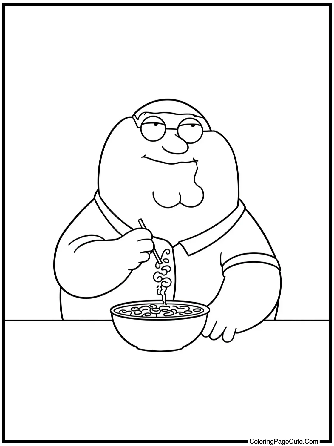 Chris eating cereal.