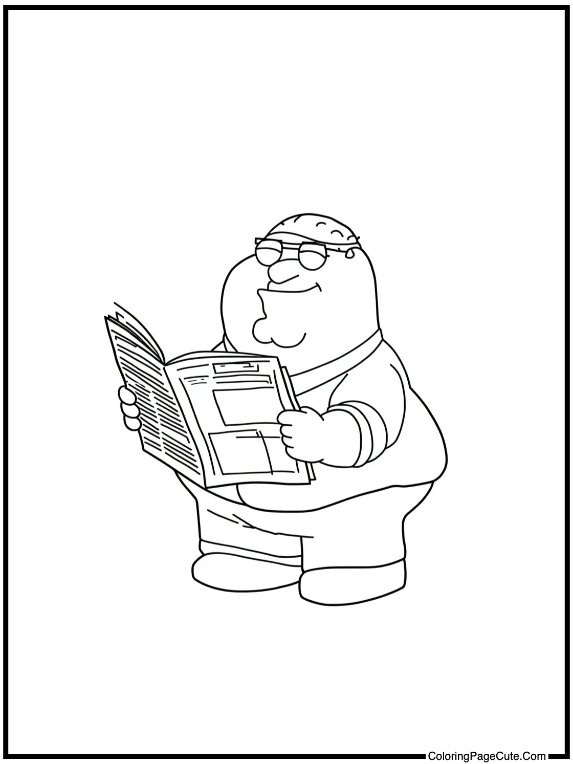 Brian reading a newspaper.