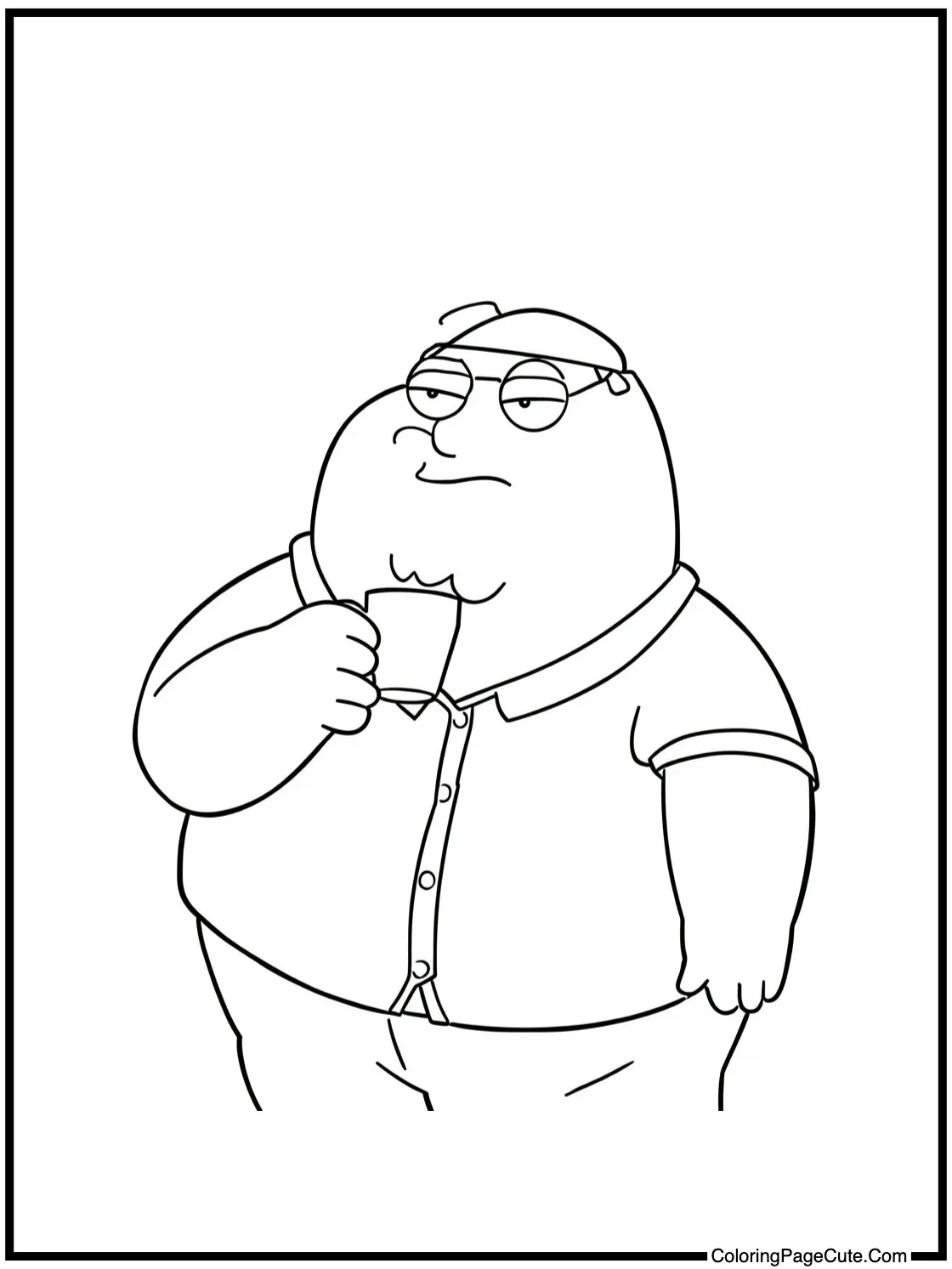 Brian drinking coffee.