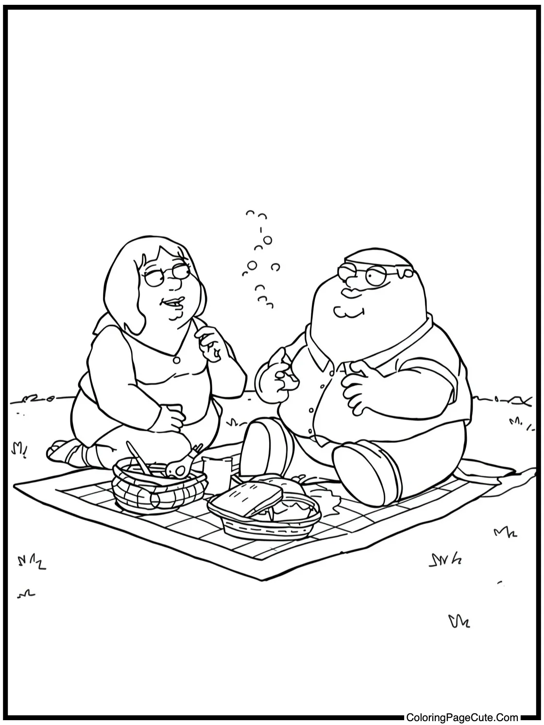 Lois enjoying a picnic.