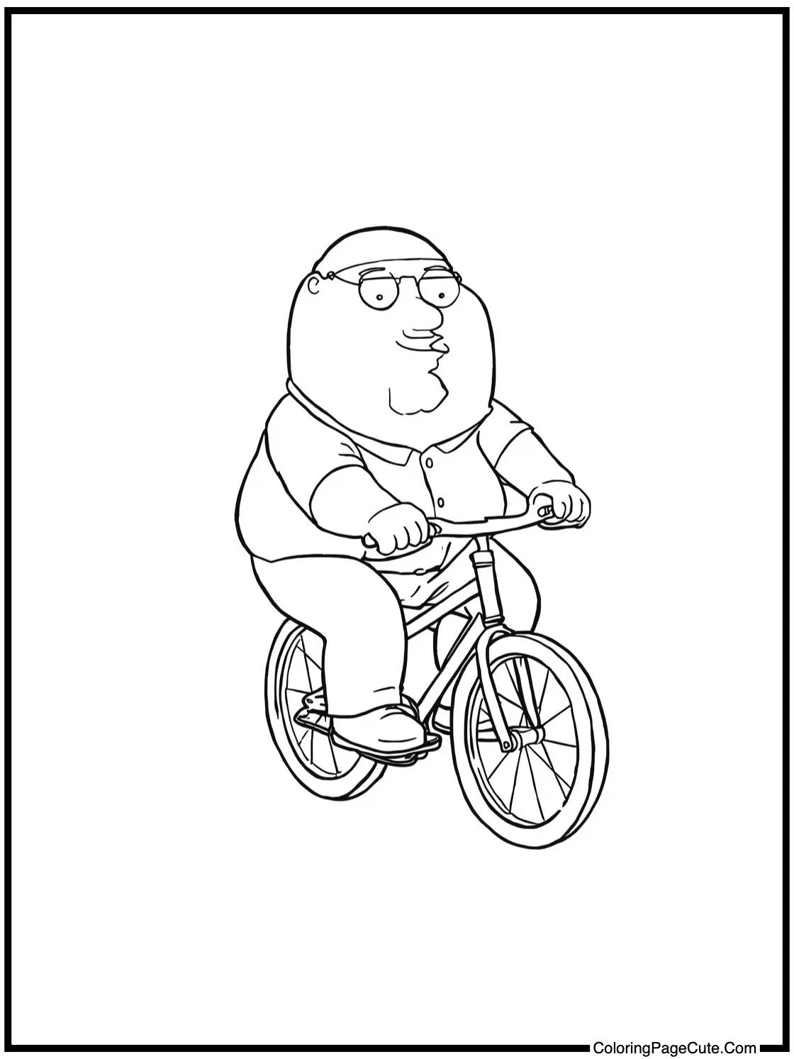 Chris riding a bike.