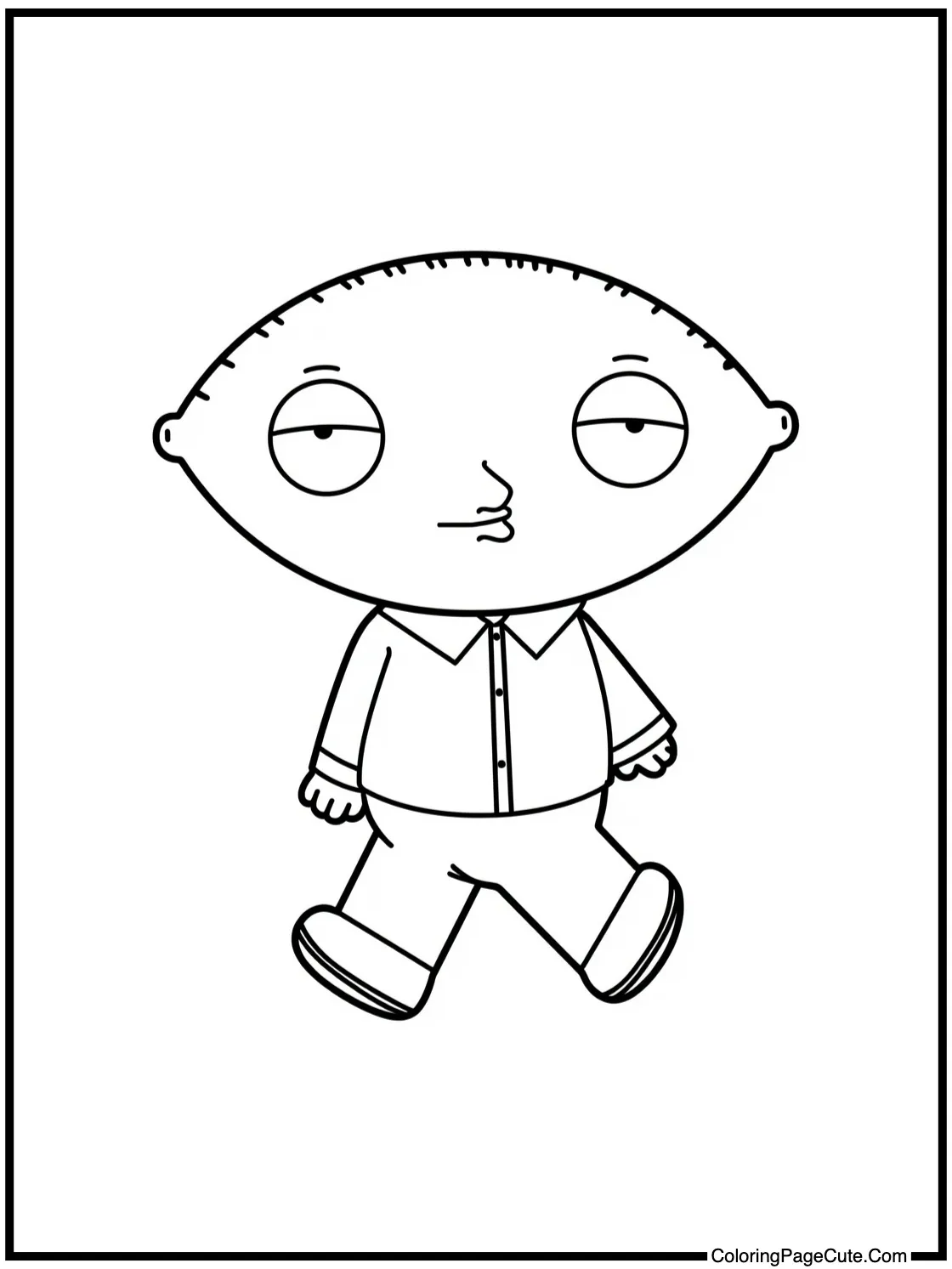 Stewie learning to walk.