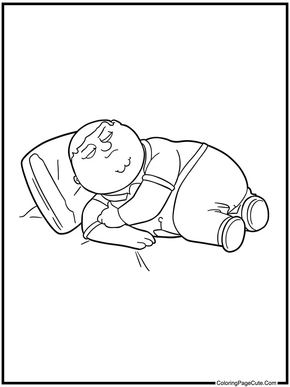 Brian sleeping soundly.