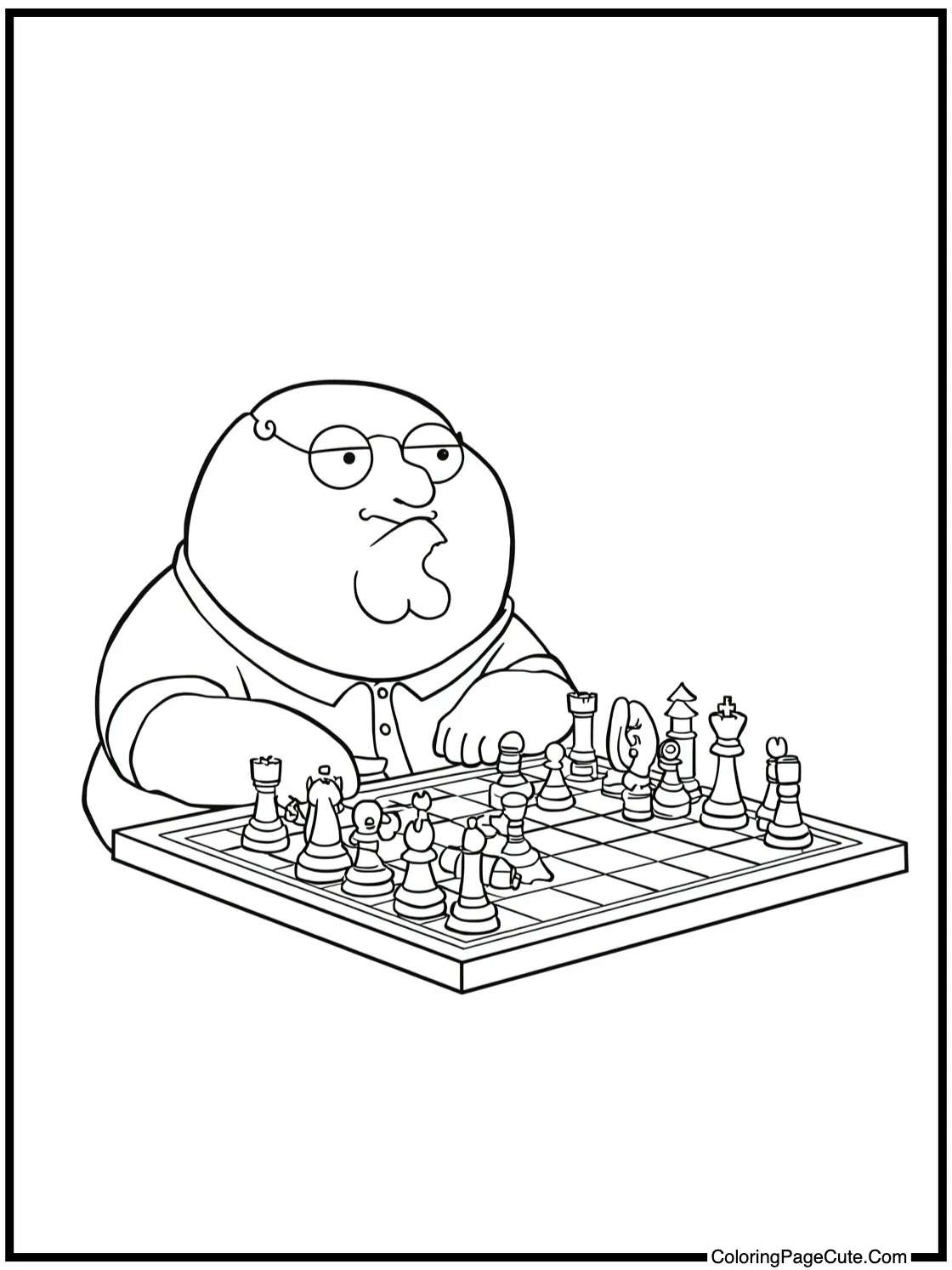 Brian playing chess.