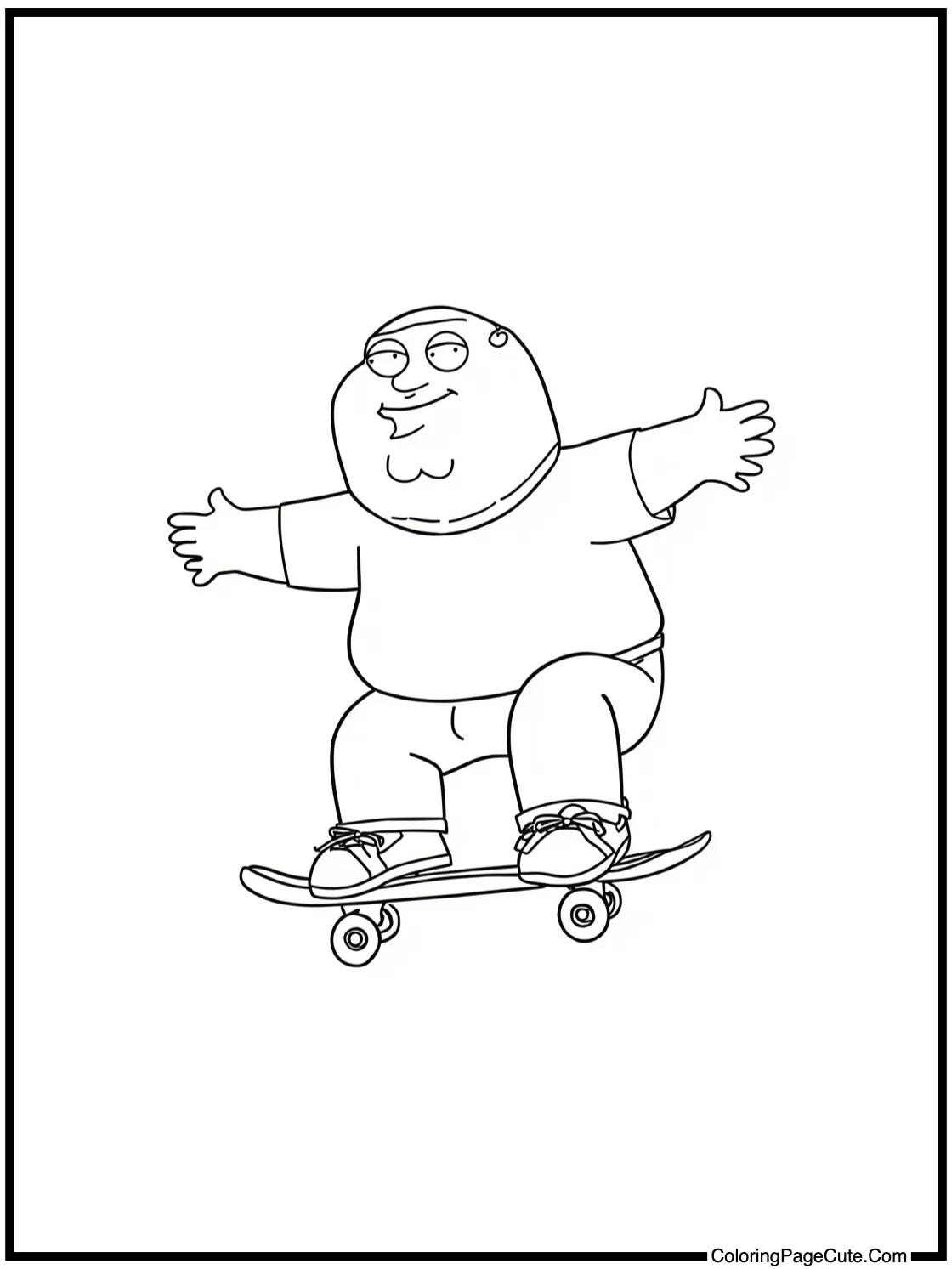 Chris skateboarding safely.