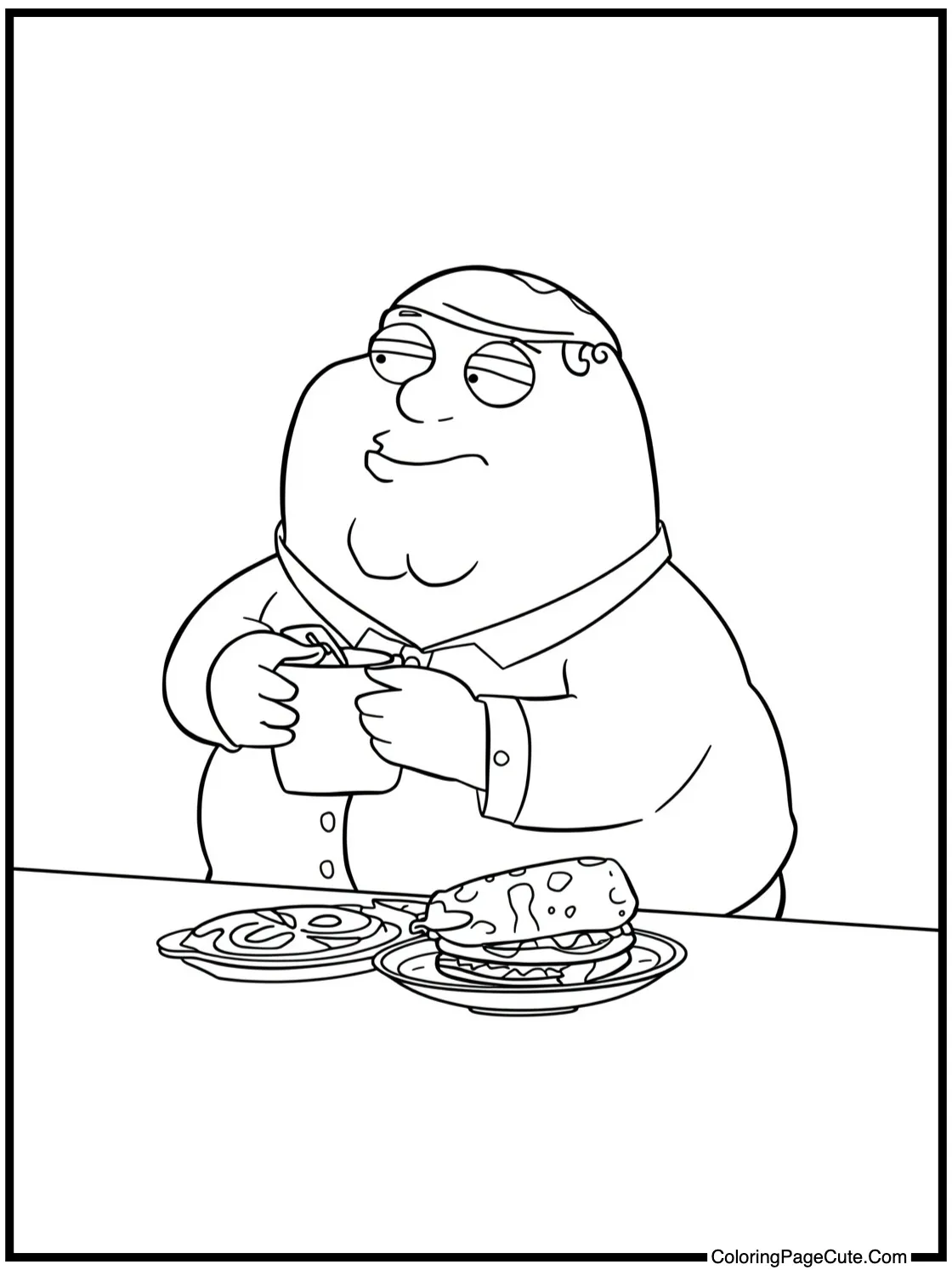 Peter having a snack.