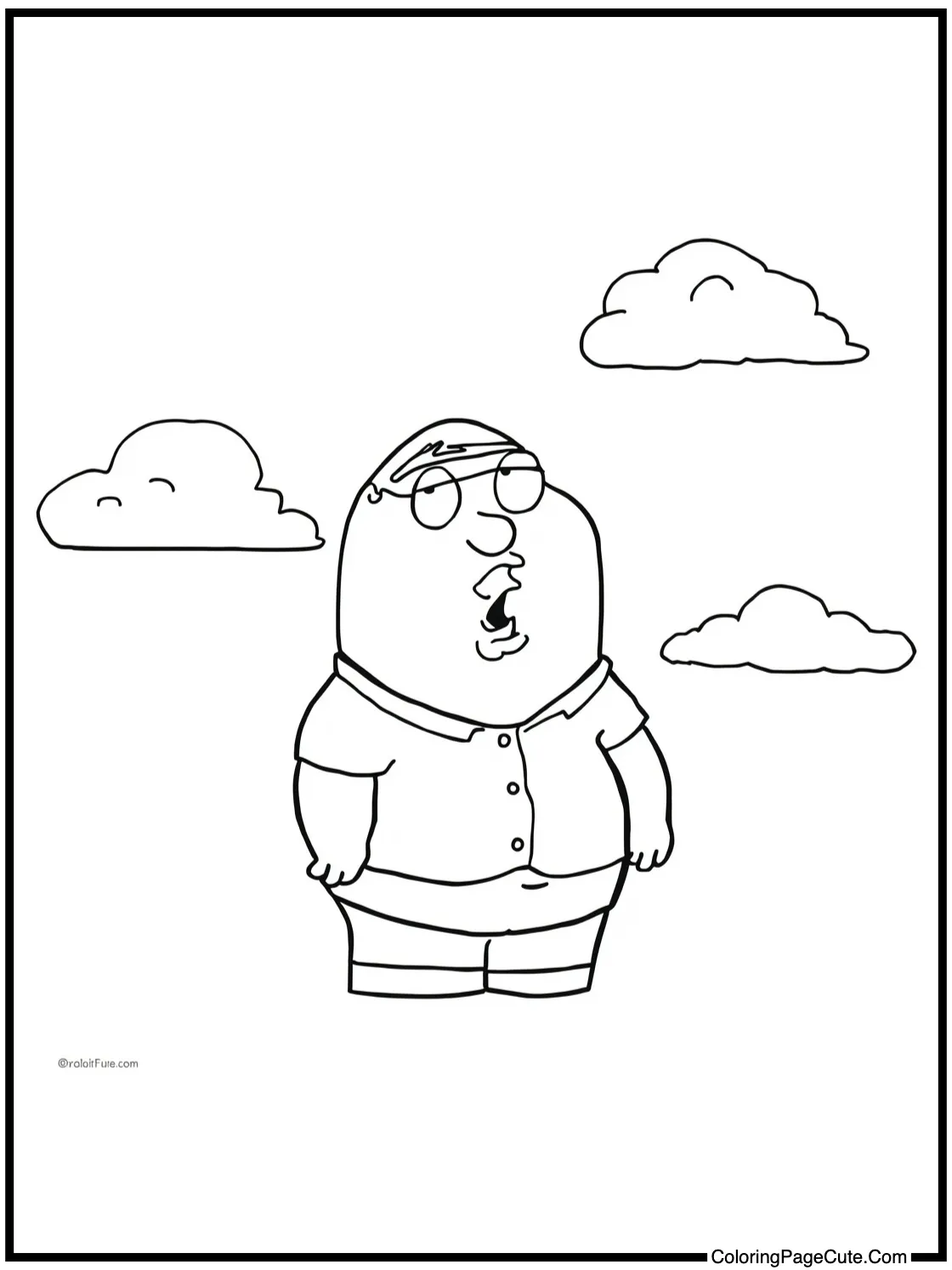 Chris looking at clouds.