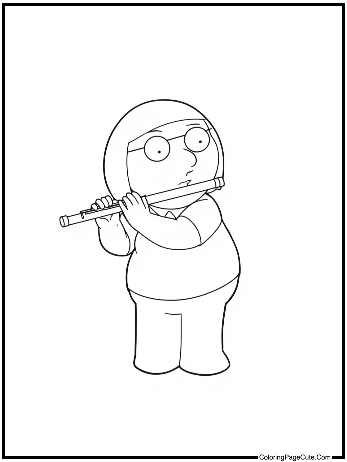Meg playing the flute.