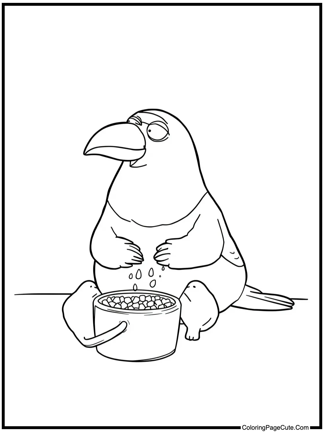 Meg feeding the birds.