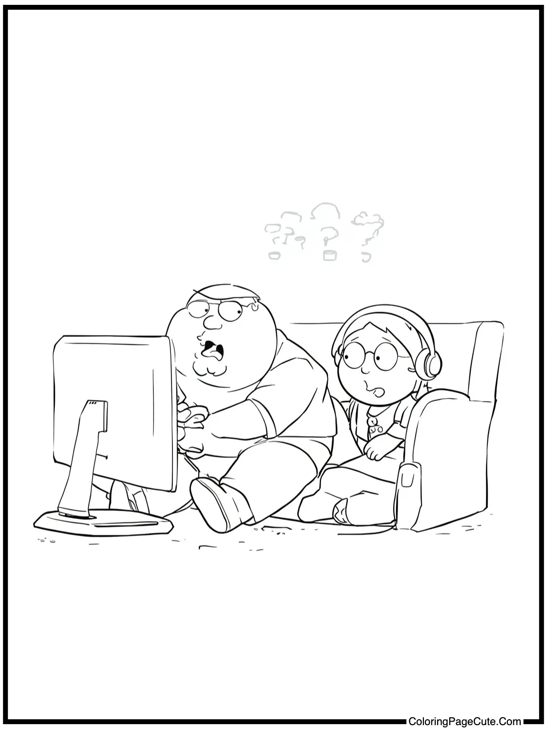 Chris playing video games.