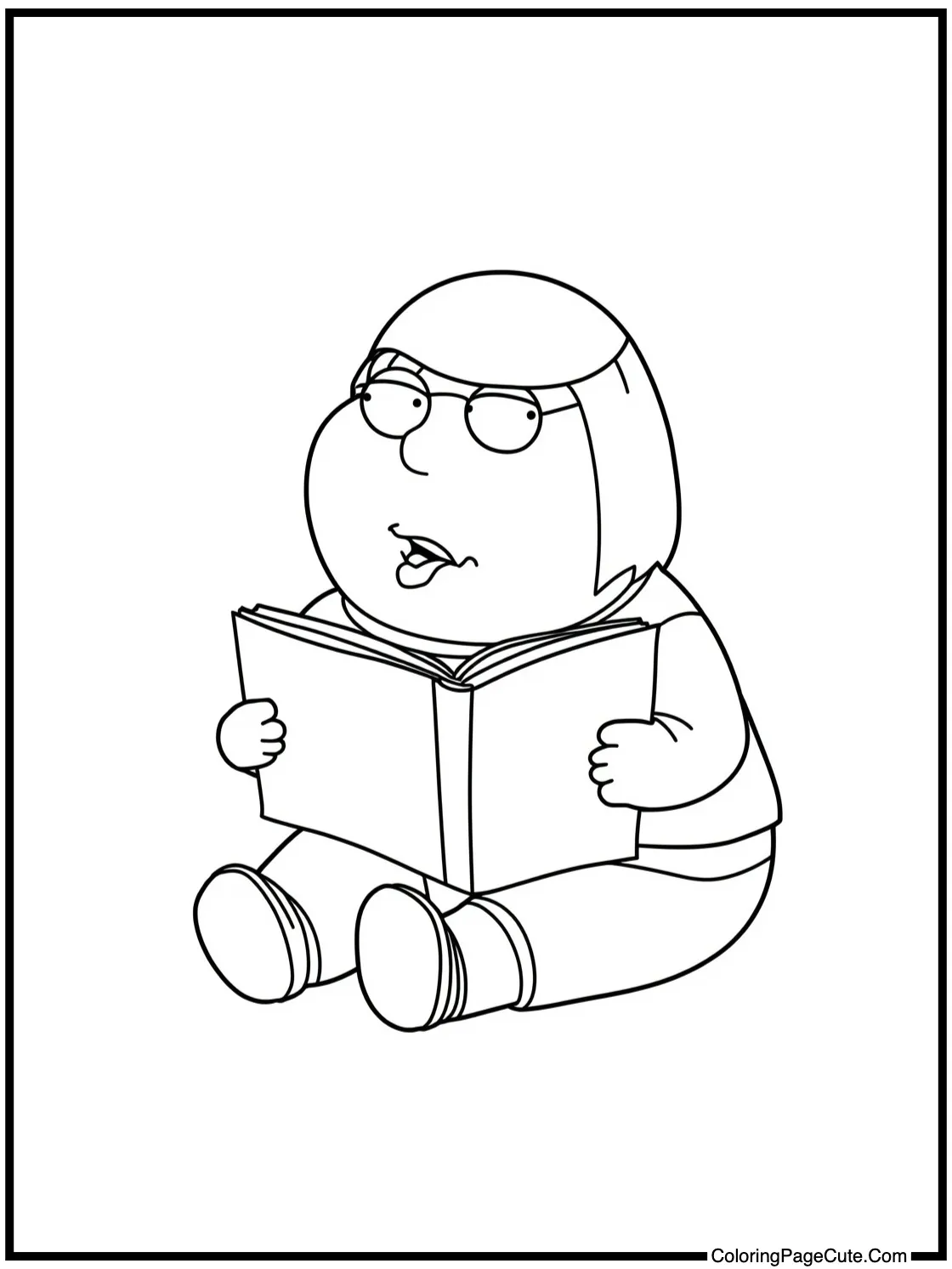 Lois reading a magazine.