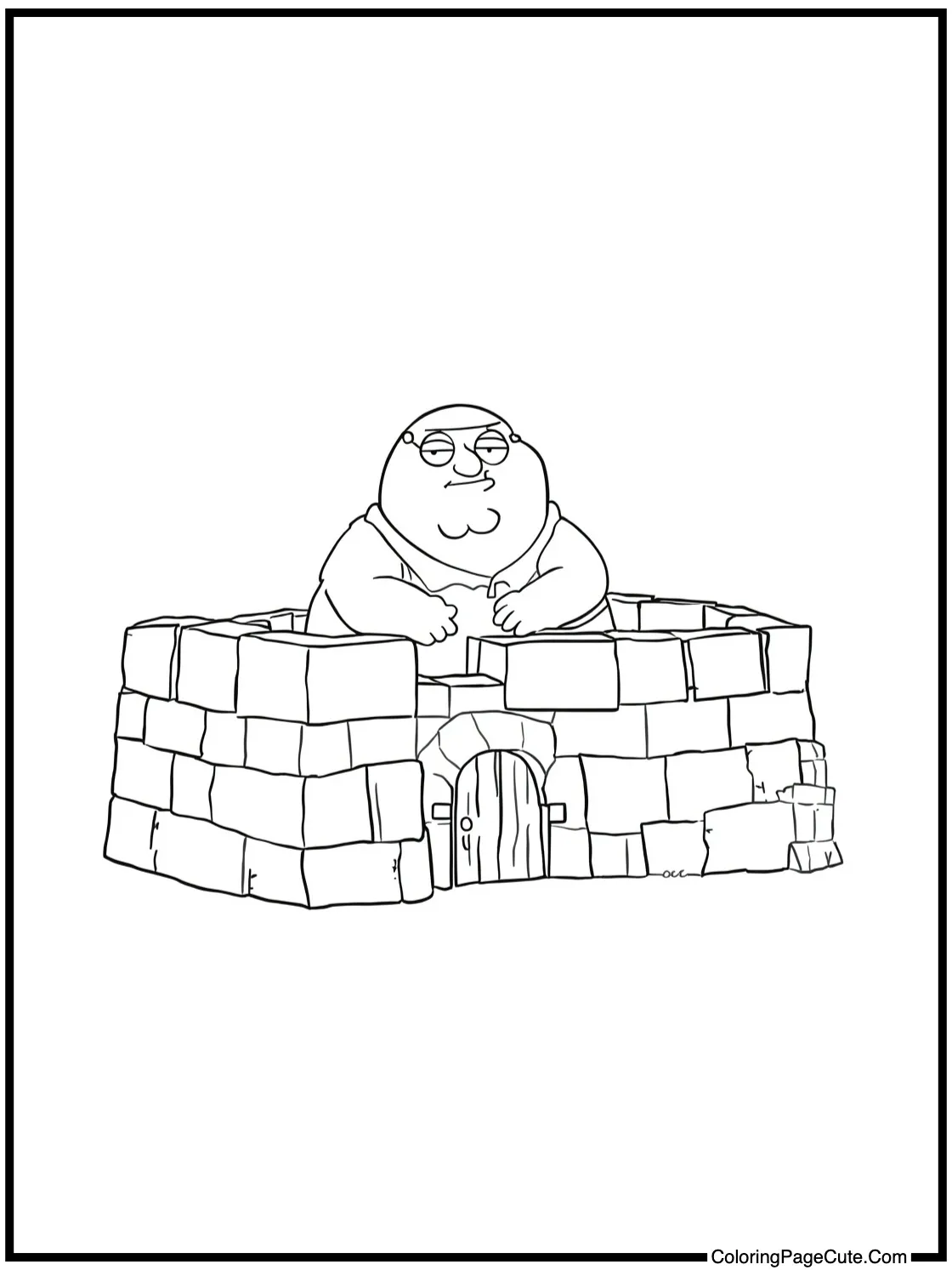 Chris building a fort.