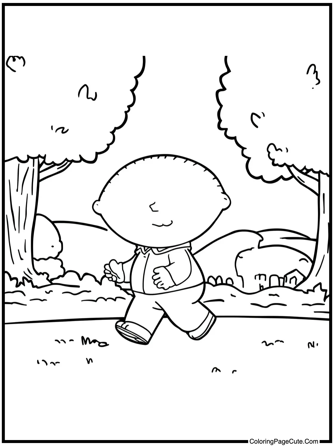 Brian walking in park.