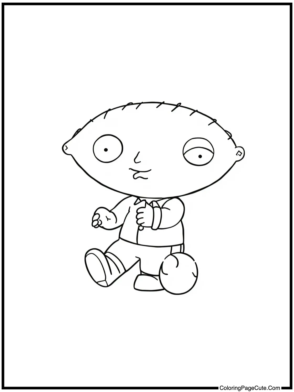 Stewie playing with a ball.